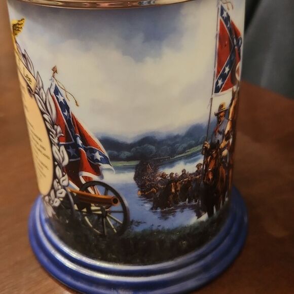 Civil War Tankard by John Paul Strain Robert E Lee Williamsport Crossing NWT - Picture 4 of 11